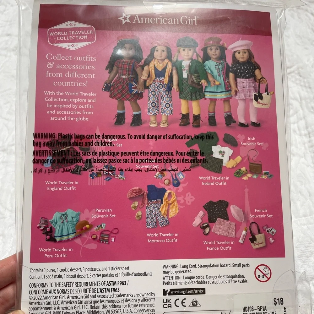 American Girl Truly Me Peruvian Travel Outfit Accessories - Picture 2 of 3